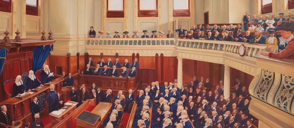 First sitting of the High Court of Australia, Banco Court, Melbourne, 6 October 1903