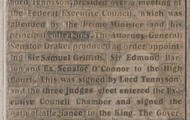 Copy of The Melbourne Age 6th & 7th Oct 1903 - Canvas Panels x 12