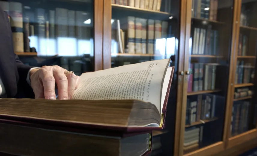 Library Book being read